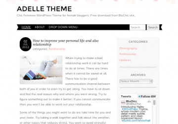 女性ブロガーの為のかわいらしい上品なデザイン「ADELLE」