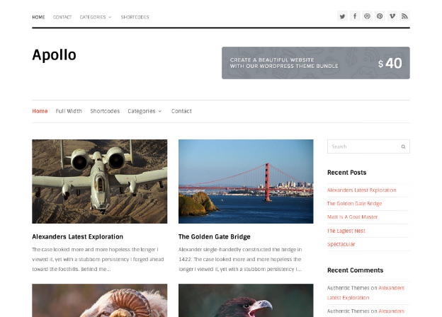 WordPress無料テーマ-ブログや写真ギャラリーに最適-Apollo-トップイメージ