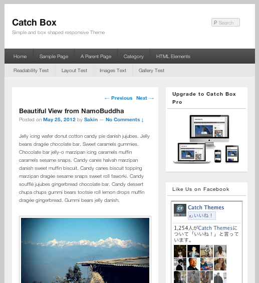ブログやwebマガジン用の無料WordPressテーマ「catchbox」の投稿ページデザイン