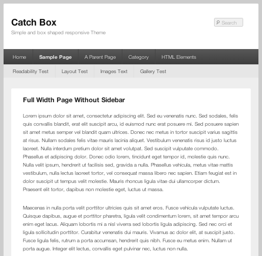 ブログやwebマガジン用の無料WordPressテーマ「catchbox」の全幅ページのデザイン