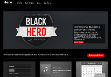 黒が印象的！ビジネスサイトがサクッと作れる無料テーマ「Hero」