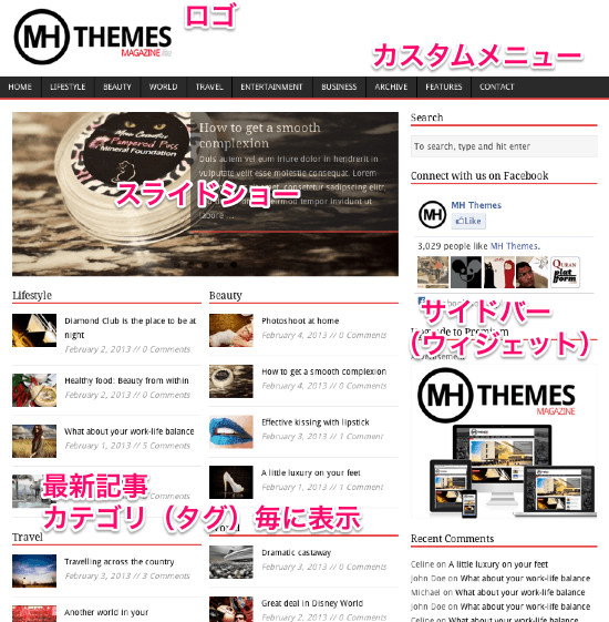 ポータルサイトに最適 Wordpress無料テーマ Mh Magazines Lite