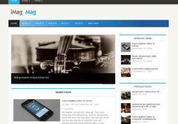 爽やかブルーのニュースメディアサイトに。WP無料テーマ「iMag Mag」